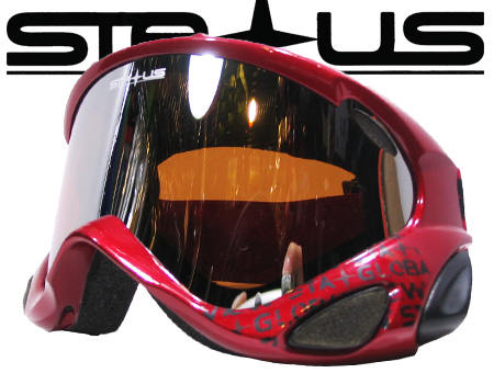 STATUS カラーBLOOD RED SILVER MIROR ORANGE AY【ステータス レッド】【スノーボード ゴーグル】【日本正規品】【稀少 激レア】