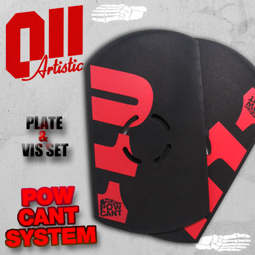 POWCANT SYSTEM 011Artistic PLATE&VIS SET BLACK×RED   BURTON FLUX SALOMON K2 用【パウカント システム スノーボード 18-19】【日本正規品】