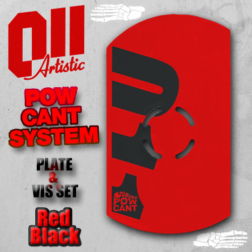 POWCANT SYSTEM 011Artistic PLATE&VIS SET RED×BLACK   UNION DRAKE RIDE SP用【パウカント システム スノーボード 18-19】【日本正規品】
