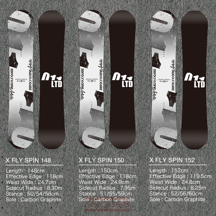 011 Artistic 18-19 X-FLY SPIN LIMITED 148/150/152 日本正規品