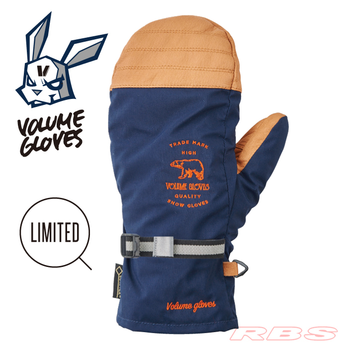 18-19 VOLUME GLOVES MITTEN KING NAVY/LEATHER