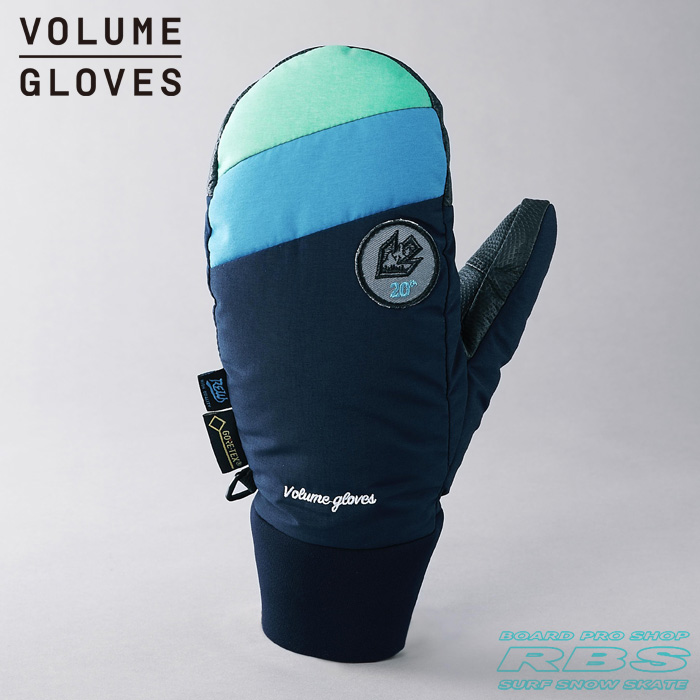 17-18 モデル VOLUME GLOVES KAMIKAZE カミカゼ NAVY/TURQUOISE/MINT GORE-TEX ゴアテックス 【スノーボード グローブ】【ボリュームグローブ 2018】【日本正規品】