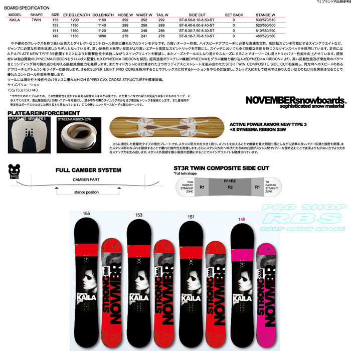 NOVEMBER KAILA（ノーベンバー カイラ） 17-18【送料無料・チューンナップ無料】【日本正規品】