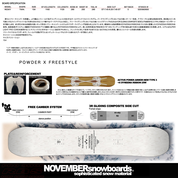 NOVEMBER RESKY（ノーベンバー リスカイ） 17-18【送料無料・チューンナップ無料】【日本正規品】