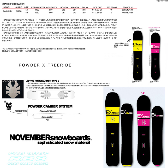 NOVEMBER BACKCITY（ノーベンバー バックシティ） 17-18【送料無料・チューンナップ無料】【日本正規品】