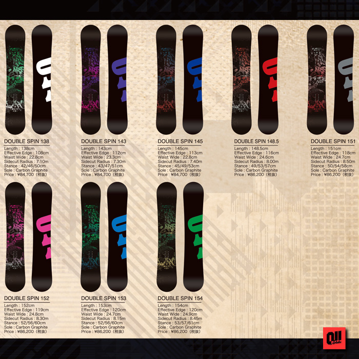 011 Artistic DOUBLE SPIN 148.5-154 【ゼロワンワン アーティスティック ダブルスピン】【送料無料 チューンナップ無料】【2017 日本正規品】