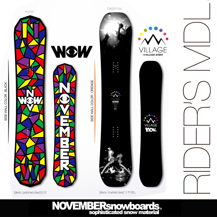 NOVEMBER 16-17 ノーベンバー KJ52 / CASSY54 ケージェー キャシー RIDERS MODEL 【ノベンバー スノーボード 16-17 】【送料無料・チューンナップ無料】【日本正規品】