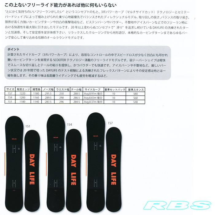 17-18 NEWモデル SCOOTER DAYLIFE デイライフ 151/154/157 【スクーター スノーボード 17-18 】【送料無料・チューンナップ無料】【日本正規品】