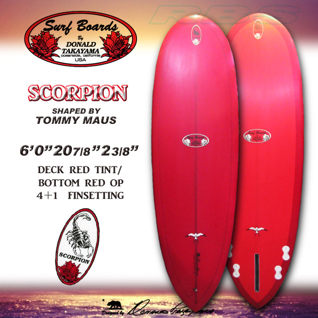 HAWAIIAN PRO DESIGN HPD DONALD TAKAYAMA  SCORPION スコーピオン 6.0  【ハワイアン プロ デザイン スコーピオン】 【ドナルド タカヤマ ロング ファン ボード HPD】 【サーフィン ボード 日本正規品】