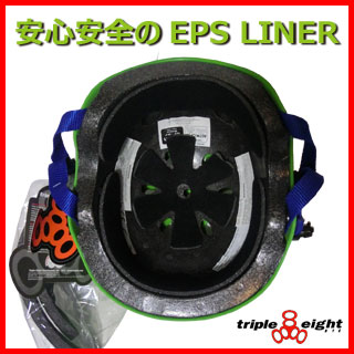 ジュニア用 スケートボード ヘルメット TRIPLE EIGHT LITTLE TRICKY カラー グリーン【リトルトリッキー ヘルメット】【トリプルエイト トリプル8】