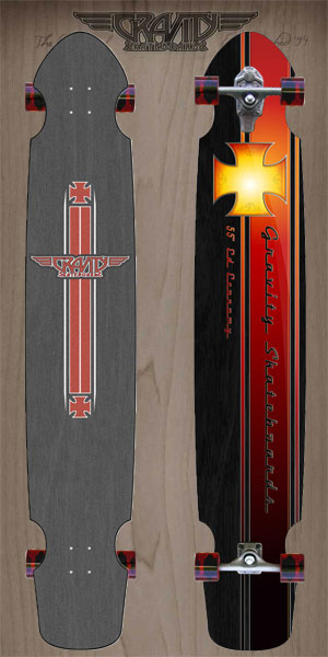 グラビティー ED-55"ECONOMY スラスター3付き【GRAVITY ED55】【ロングスケートボード】【THRUSUTER3】