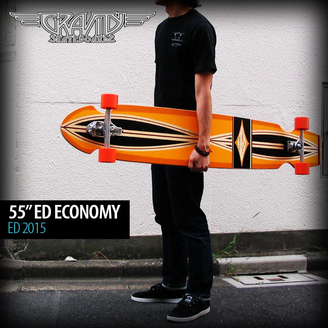 グラビティー ED-55"ECONOMY 2017 ORANGE スラスター3付き (GRAVITY ED55) 【ロングスケートボード】【THRUSUTER3】【日本正規品】