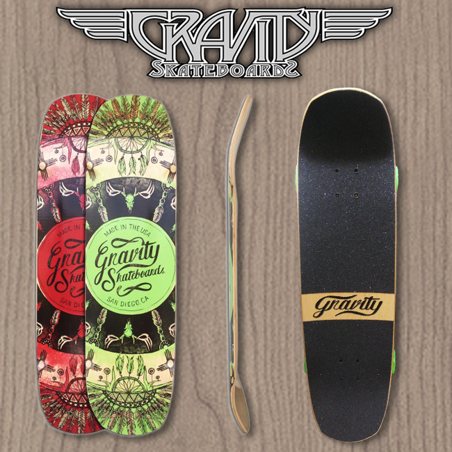 グラビティー POOL MODEL 34 プールモデル  THE ROCK ザ ロック GRAVITY SKATEBOARDS PM-34 RED/GREEN 【ロング スケートボード ロンスケ 】【日本正規品】