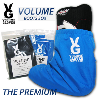 VOLUME GLOVES BOOTS SOX PREMIUM BOOTS SOX (PREMIUM) BLACK/D-BLUE 【ボリュームグローブ】【スノーボード ブーツソックス】