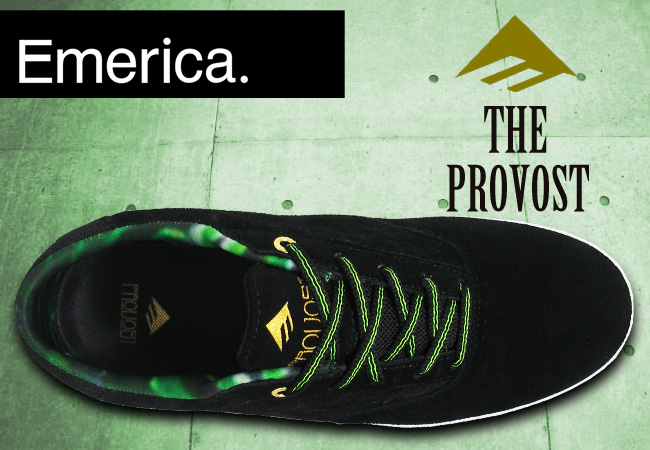 EMERICA THE PROVOST BLACK/GREEN 【エメリカ スケート シューズ】【日本正規品】