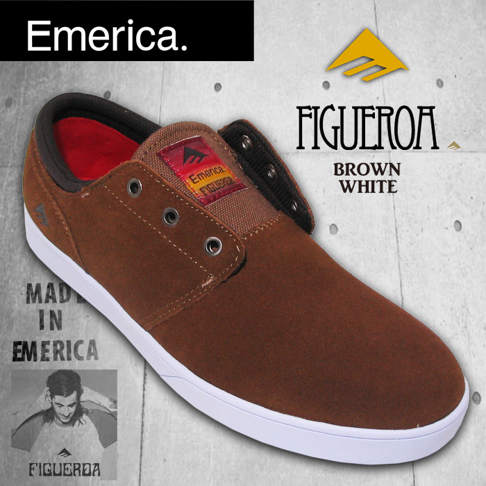 エメリカ EMERICA THE FIGUEROA BROWN/WHITE 【スケート シューズ スニーカー 靴】【日本正規品】