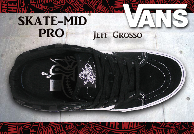 VANS SK8-MID PRO JEFF GROSSO/BLACK CHECKER 【バンズ スケート シューズ】【日本正規品】