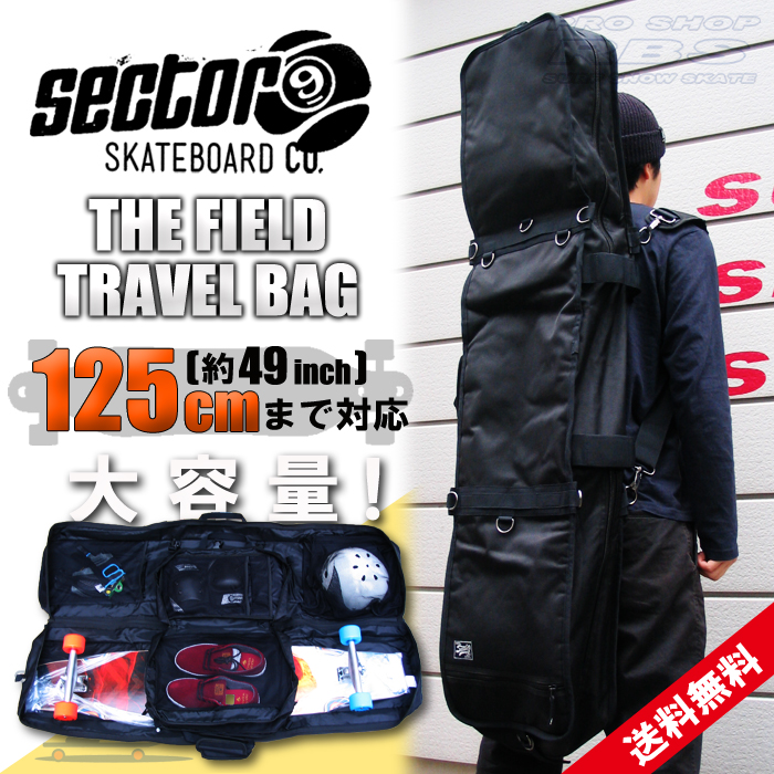 セクター9 SECTOR9 スケートバッグ THE FIELD TRAVEL BAG/BLACK【日本正規品】