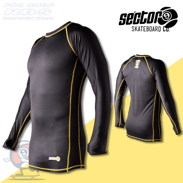 セクター9 SECTOR9 コンプレッションロングスリーブシャツ SKATE SKIN TOP/BLACK【日本正規品】