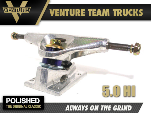 VENTURE トラック ORIGINAL CLASSIC HI 5.0 POLISHED 【ベンチャー トラックハイ 5.0】【スケートボード スケボー】【日本正規品】