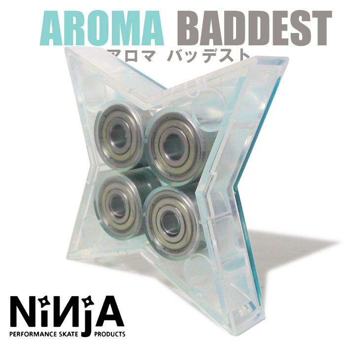 NINJA ベアリング ABEC 7 AROMA BADDEST アロマ バッデスト 【スケートボード スケボー】【ベアリング　ニンジャ】【日本正規品】