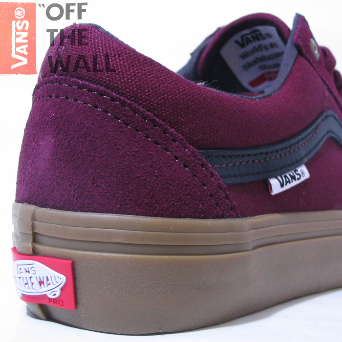 VANS OLD SKOOL PRO PORT/BLACK/GUM【バンズ スケート シューズ スニーカー】【オールドスクール プロ】【日本正規品】