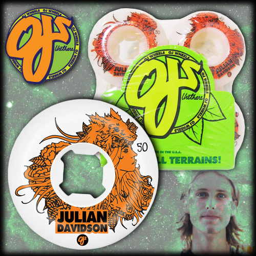 OJ ウィール  (OJ WHEELS) JULIAN DAVIDSON 50mm/101A (スケートボード ウィール) (オージェーウィール) (日本正規品)