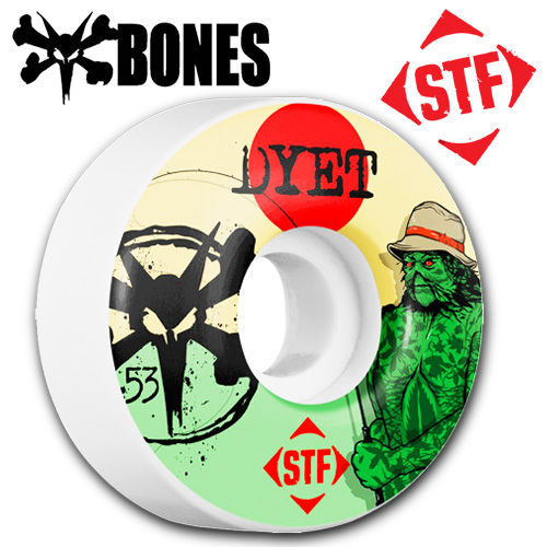 BONES WHEELS　STF PRO【ボーンズ ウィール】STREET TECH FORMULA V2 ADAM DYET DYET SWAMP THING WHITE 83B 53mm 【スケートボード ウィール】【ボーンズ  日本正規品】