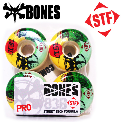 BONES WHEELS　STF PRO【ボーンズ ウィール】STREET TECH FORMULA V2 ADAM DYET DYET SWAMP THING WHITE 83B 53mm 【スケートボード ウィール】【ボーンズ  日本正規品】