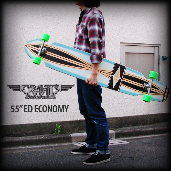 グラビティー ED-55"ECONOMY 2018 BLUE スラスター3付き (GRAVITY ED55) 【ロングスケートボード】【THRUSUTER3】【日本正規品】