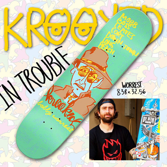 KROOKED デッキ WORREST  8.38 x 32.56 IN TROUBLE【クルキッド デッキ 】【スケボー スケートボード】【日本正規品】【送料無料】