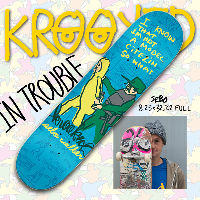 KROOKED デッキ SEBO セボ  8.25 x 32.22 IN TROUBLE【クルキッド デッキ 】【スケボー スケートボード】【日本正規品】【送料無料】