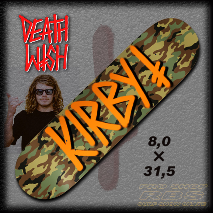 DEATHWISH  デッキ "KIRBY GANG LOGO CAMO"  サイズ 8.0 × 31.5 【デスウィッシュ SKATEBOARD】 【スケボー スケートボード デッキ】【日本正規品】