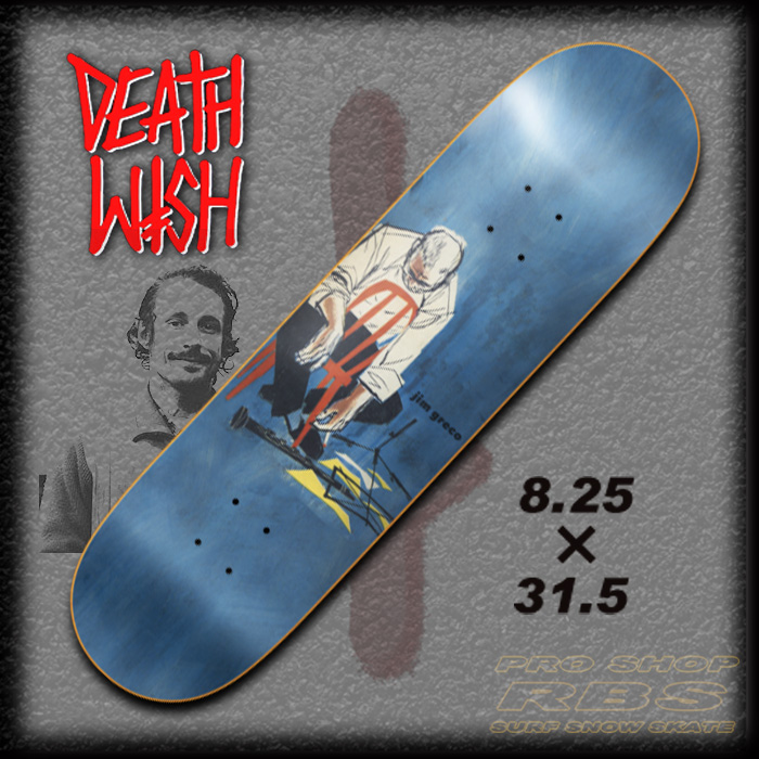 DEATHWISH  デッキ "GRECO THE BLUES"  サイズ 8.25 × 31.5 【デスウィッシュ SKATEBOARD】 【スケボー スケートボード デッキ】【日本正規品】