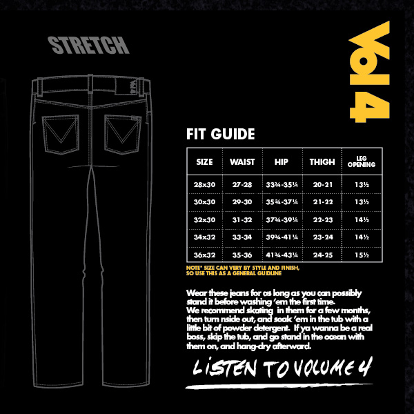 Vol4 HOBO DENIM INDIGO/BLACK/BROWN ストレッチジーンズ ホボデニム パンツ 【VOLUME 4 ボリューム4 】【スケートボード スケボー 】【日本正規品】