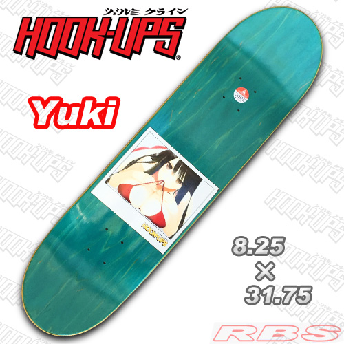 HOOK UPS デッキ YUKI  8.25 x 31.75 【フックアップス スケートボード  】【スケボー アニメ】【日本正規品】【送料無料】