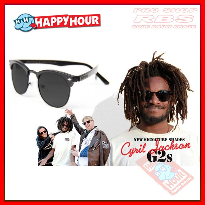 HAPPY HOUR サングラス ハッピーアワー G2's CYRIL JACKSON BLACK MATTE【スケボー スケートボード】【日本正規品】