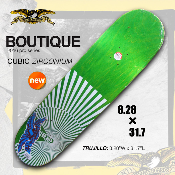 ANTI HERO デッキ "BOUTIQUE" TRUJILLO 8.28 x 31.7 【アンチヒーロー アンタイヒーロー】【スケボー スケートボード】【日本正規品】【送料無料】
