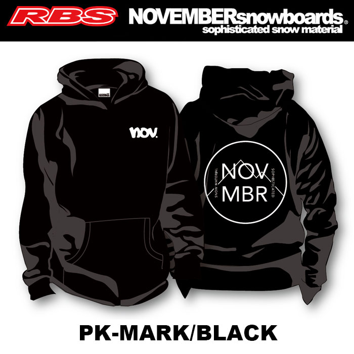 18-19 NOVEMBER パーカー PK-MARK 【カラー BLACK WHITE】 【ノーベンバー スノーボード 18-19 日本正規品】