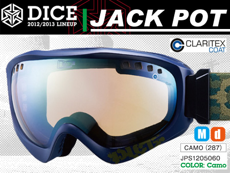DICE ゴーグル JACKPOT ジャックポッド  CAMO  PASTLE YELLOW MIRROR LIGHT BROWN BASE 【日本正規品】