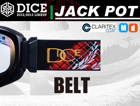 DICE ゴーグル JACKPOT ジャックポッド  BLACK/RED PASTLE GREEN MIRROR CLEAR BASE 【日本正規品】