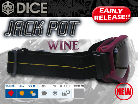 DICE ゴーグル JACKPOT ジャックポット WINE ワイン BLACK MIRROR/POLA GRAY BASE 【日本正規品】