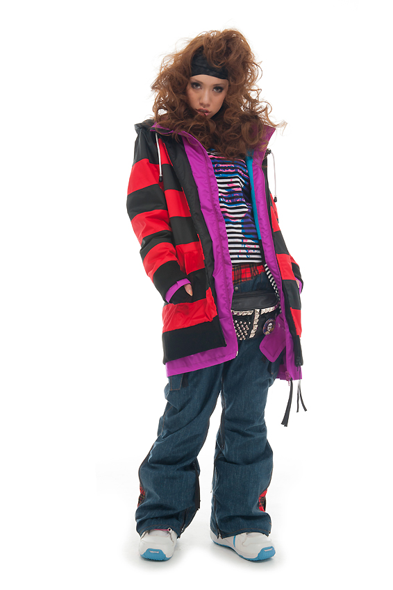 LUVE ルーブ FUNK ジャケット RED / FUNK パンツ D-BLUE(デニム調) 上下セット 【日本正規品】