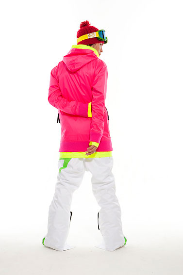 LUVE ルーブ ZIPPER ジャケット PINK / ZIPPER パンツ WHITE 上下セット 【日本正規品】