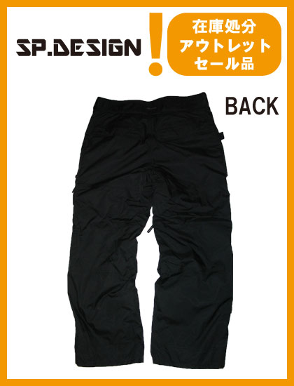 SP DESIGN  エスピーデザイン  SPP PANTS パンツ BLACK【日本正規品】【アウトレット商品】