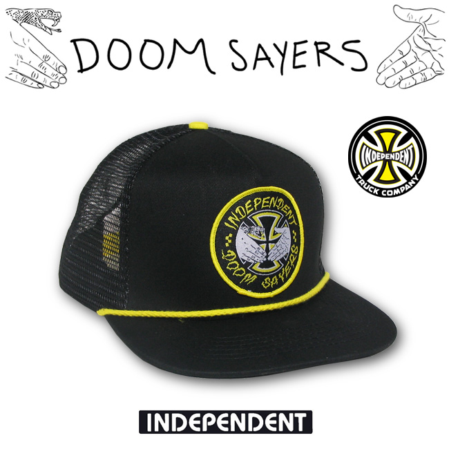 INDEPENDENT メッシュキャップ DOOMSAYERS BLACK×YELLOW 【日本正規品】