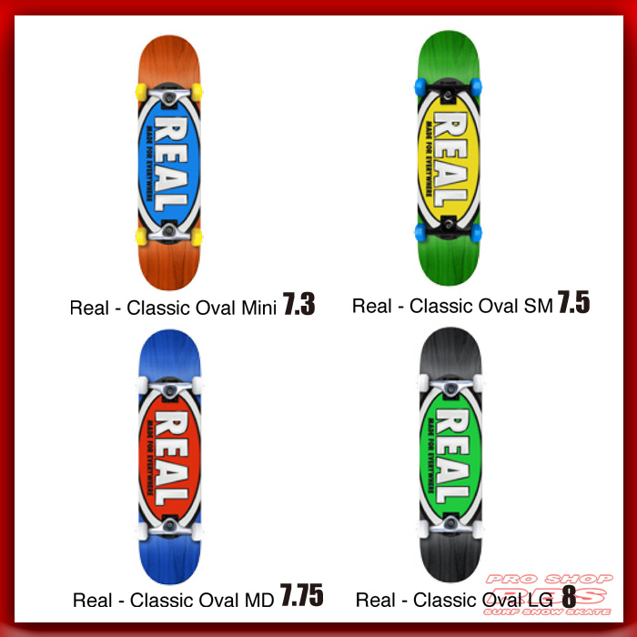 REAL スケートボード コンプリートセット CLASSIC OVAL サイズ 7.3/7.5/7.75/8.0 【日本正規品】