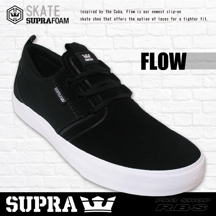 SUPRA スープラ FLOW フロウ BLACK-WHITE ブラック ホワイト【日本正規品】