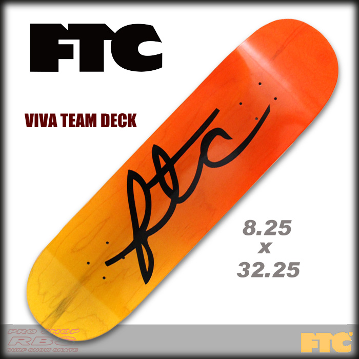 FTC スケートデッキ FTC VIVA TEAM DECK 8.25 x 32.25 【日本正規品】【即納】