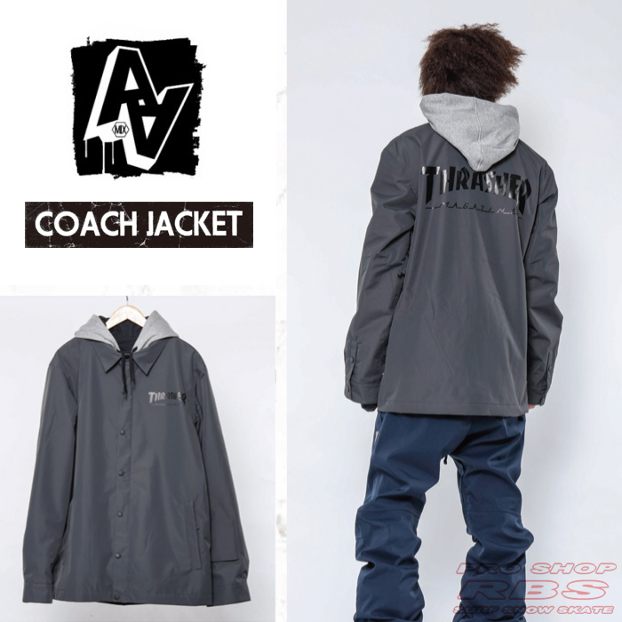 17-18 AA HARDWEAR コーチジャケット COACH JACKET /THRASHER GRAY【日本正規品】